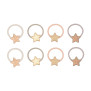 Set 8 elastici stellina sparkle mini ponies Mimi & Lula