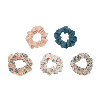 Set 5 elastici floral scrunchies Mimi & Lula