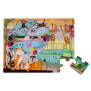 Puzzle gigante tattile una giornata alla zoo 20 pz Janod