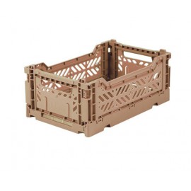 Cesta piegevole mini warm taupe