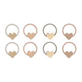 Set 8 mini elastici teeny heart Mimi & Lula