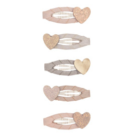 Set 4 mollette teeny heart clic clacs Mimi & Lula