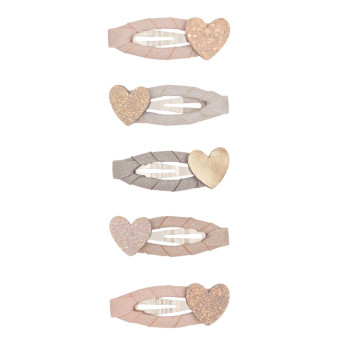 Set 4 mollette teeny heart clic clacs Mimi & Lula