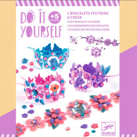 Crea 4 braccialetti in feltro Djeco Do it yourself 