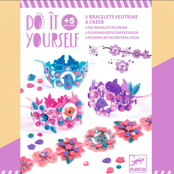 Crea 4 braccialetti in feltro Djeco Do it yourself 