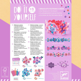 Crea 4 braccialetti in feltro Djeco Do it yourself 
