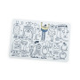 Tovaglietta in silicone riviscrivibile con 4 pennarelli les schmouks Moulin Roty