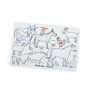 Tovaglietta in silicone riviscrivibile con 4 pennarelli fattoria Moulin Roty