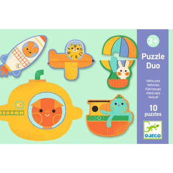 Puzzle duo veicoli Djeco