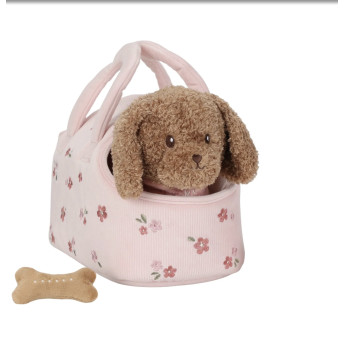 Peluche cane Jackie con cuccia e accessori Little Dutch