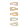 Set 5 mollette mini clic clacs  scallop Mimi & Lula