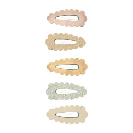 Set 5 mollette mini clic clacs  scallop Mimi & Lula