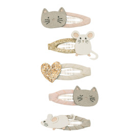 Set 5 mollette cat & mouse clic clacs Mimi & Lula