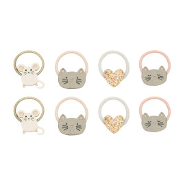Set 8 elastici mini cat and mouse Mimi & Lula