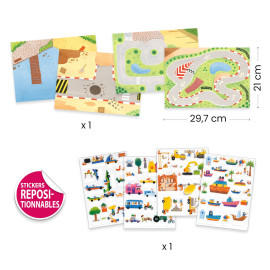 Stickers lift-up veicoli Djeco