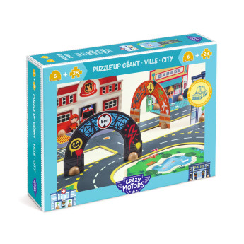 Puzzle gigante città  28+6 pz Djeco
