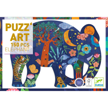 Puzzle sagomato elefante 150 pz Djeco