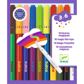 Set 9 pennarelli+ 1 pennarello magico Djeco