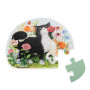 Set 4 puzzle gli animali del giardino 4x12 pz Moulin Roty