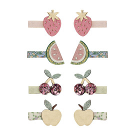 Set 8 mini clips fruit salad Mimi & Lula