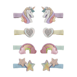 Set 8 dreamy unicorn mini clips Mimi & Lula