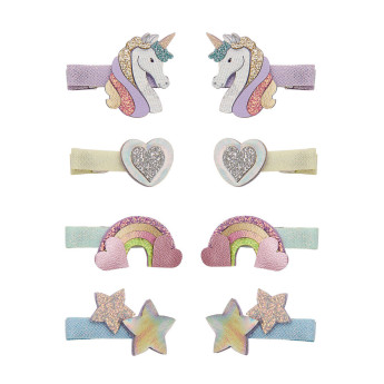 Set 8 dreamy unicorn mini clips Mimi & Lula