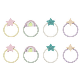 Set 8 rainbow and star ponies Mimi & Lula