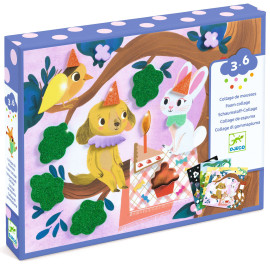 Collage di schiuma feste scintillanti Djeco