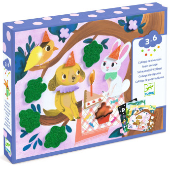 Collage di schiuma feste scintillanti Djeco