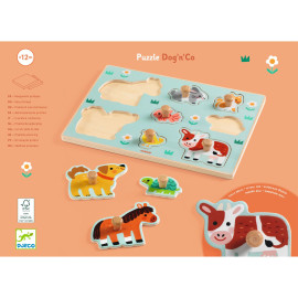 Puzzle incastri dog and co Djeco