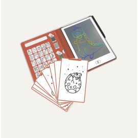 Tavola disegno LCD dinosauri con 30 schede