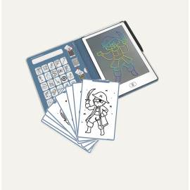 Tavola disegno LCD oceani e pirati con 30 schede