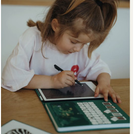 Tavola disegno LCD Animali dal mondo con 30 schede