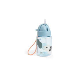 Borraccia Antigoccia con cannuccia tiny Farm blu Done By Deer