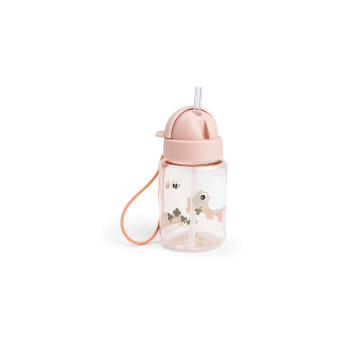 Borraccia Antigoccia con cannuccia tiny Farm rosa Done By Deer