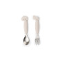 Set 2 posate antiscivolo in acciaio Tiny farm sabbia Done By Deer