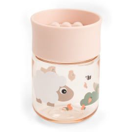 Bicchere da apprendimento con bordo per bere a 360°  gradi antigoccia rosa Done By Deer