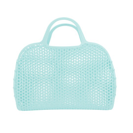 Borsa vintage in plastica verde acqua