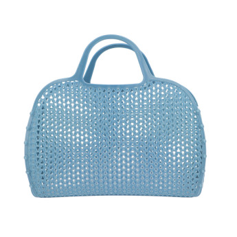 Borsa vintage in plastica blu brezze