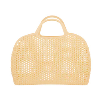 Borsa vintage in plastica giallo