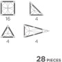 Set  28 mini tessere magnetiche Pastel