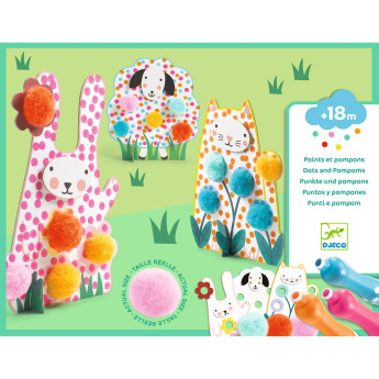 Punti e pompom nell'erba Djeco