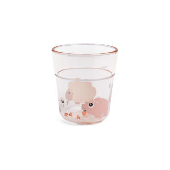 Bicchiere Tiny farm rosa 180 ml Done By Deer