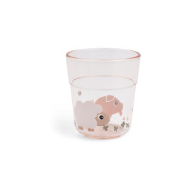 Bicchiere Tiny farm rosa 180 ml Done By Deer