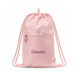 Sacca zaino blossom birds personalizzabile Tutete
