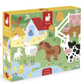 Puzzle gigante  tattile fattoria 20 pz Janod