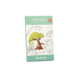 Puzzle 3d camaleonte Moulin Roty