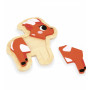 Puzzle progressivi fattoria con cornice 4 pz Janod
