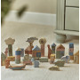 Secchiello 50 mattoncini in legno Safari Little Dutch