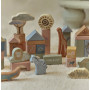Secchiello 50 mattoncini in legno Safari Little Dutch